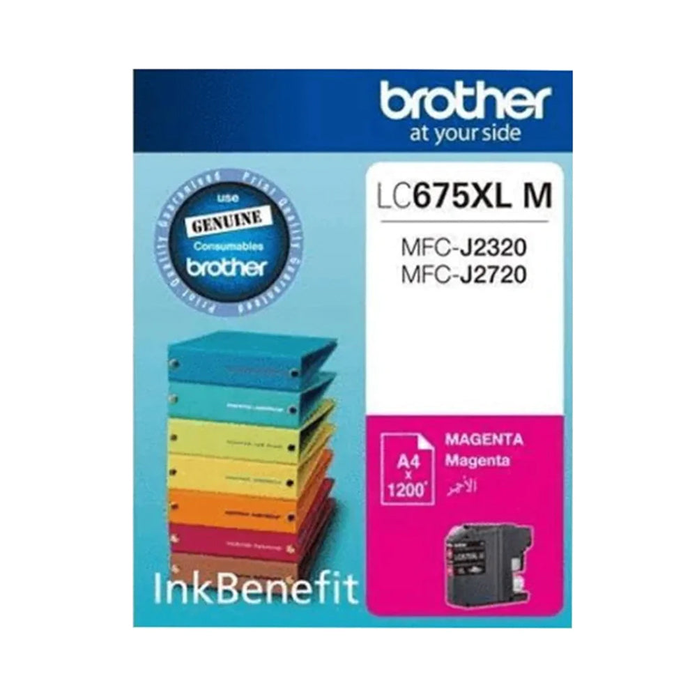 خرطوشة حبر أرجوانية من Brother طراز LC675XL