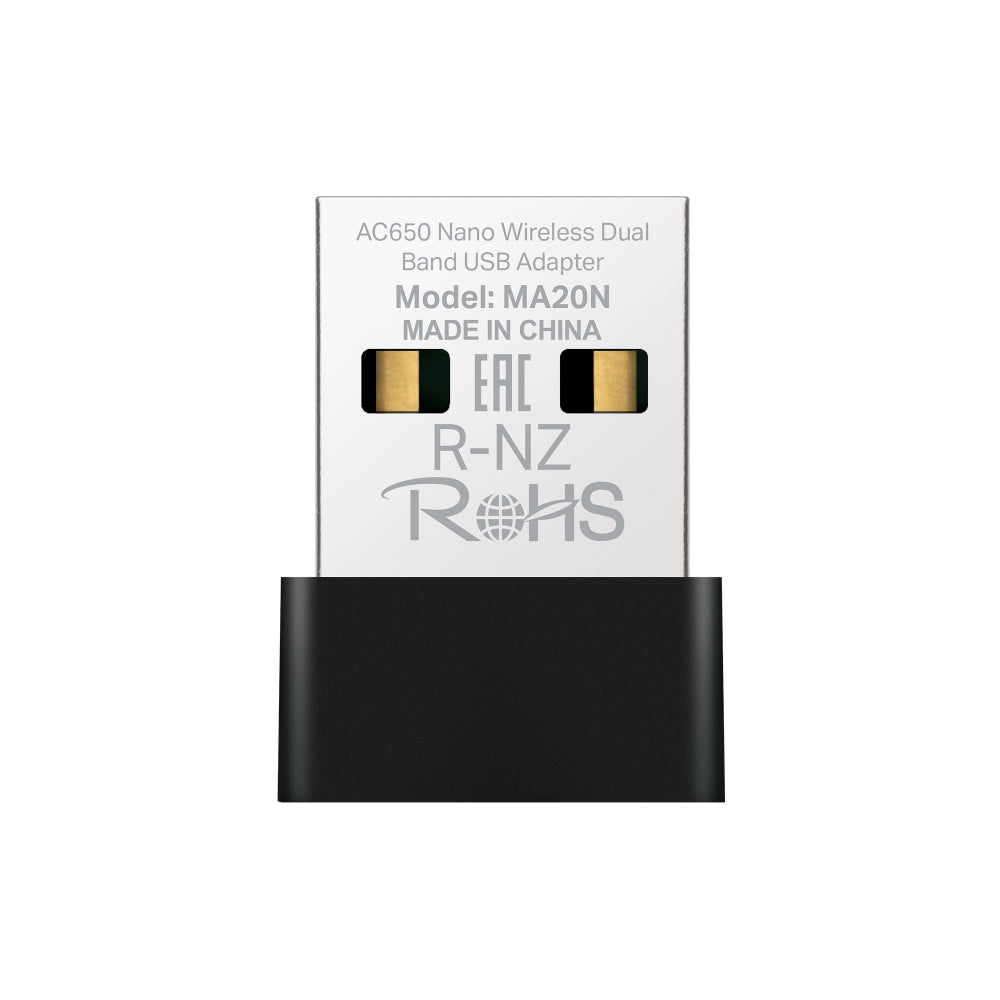Mercusys AC650 Nano Wireless Dual Band USB Adapter, MA20N