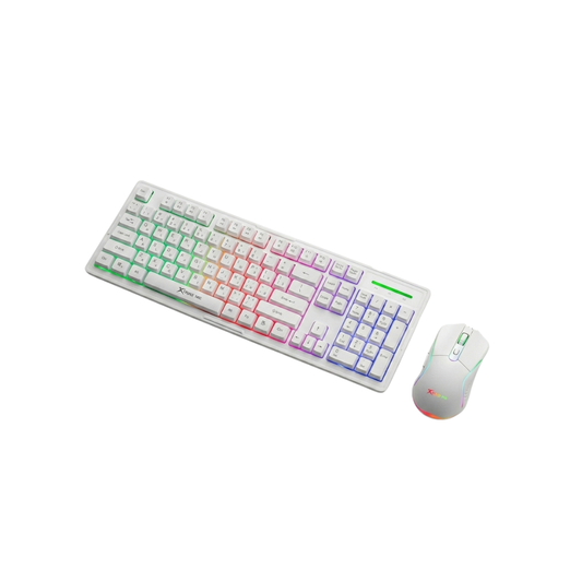 XT ME MK-502 WH87 Wired Keyboard & Mouse Combo – RGB 6D Gaming Mouse, 7200 DPI