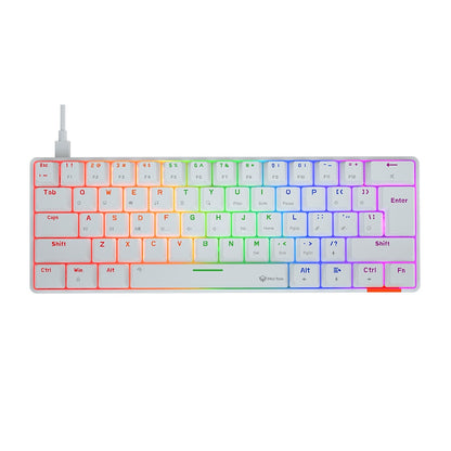 MeeTion MK005 Wired 60% Mini Gaming Mechanical Keyboard English-Arabic (WHITE)