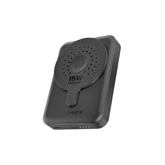 Promate 15W PowerMag-Duo SuperCharge MagSafe & Apple Watch Wireless Charging Power Bank