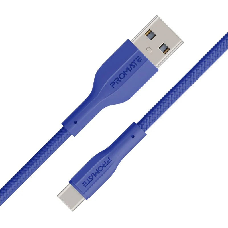 Promate XCord-AC Super Flexible Data and Charge USB-C Cable - Navy