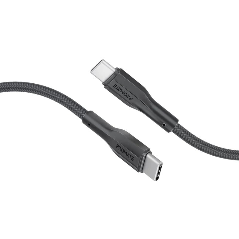 Promate XCord-CC200 High Tensile Strength Data & Charge USB-C Cable - Black