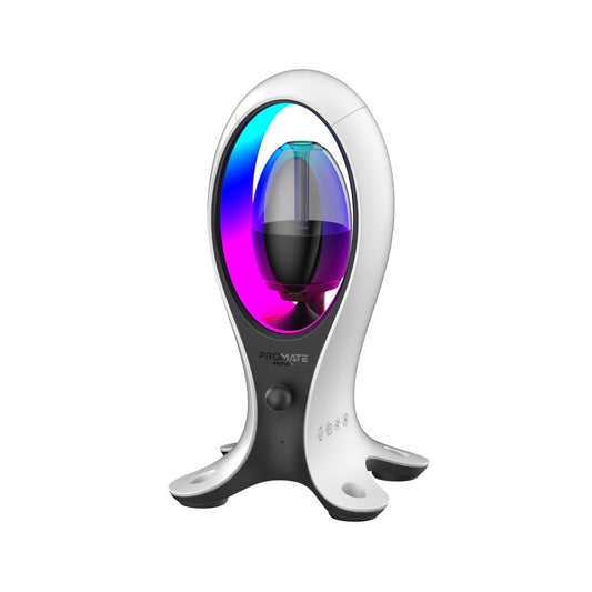 Promate Alpha-X Dynamic High Fidelity Dual Mode RGB Speaker w/ Headphone Stand & USB Hub
