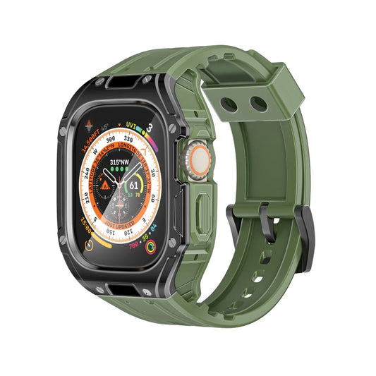 Promate CaseBand Durable Protection Watch Case with TPU Watch Band - Midnight Green