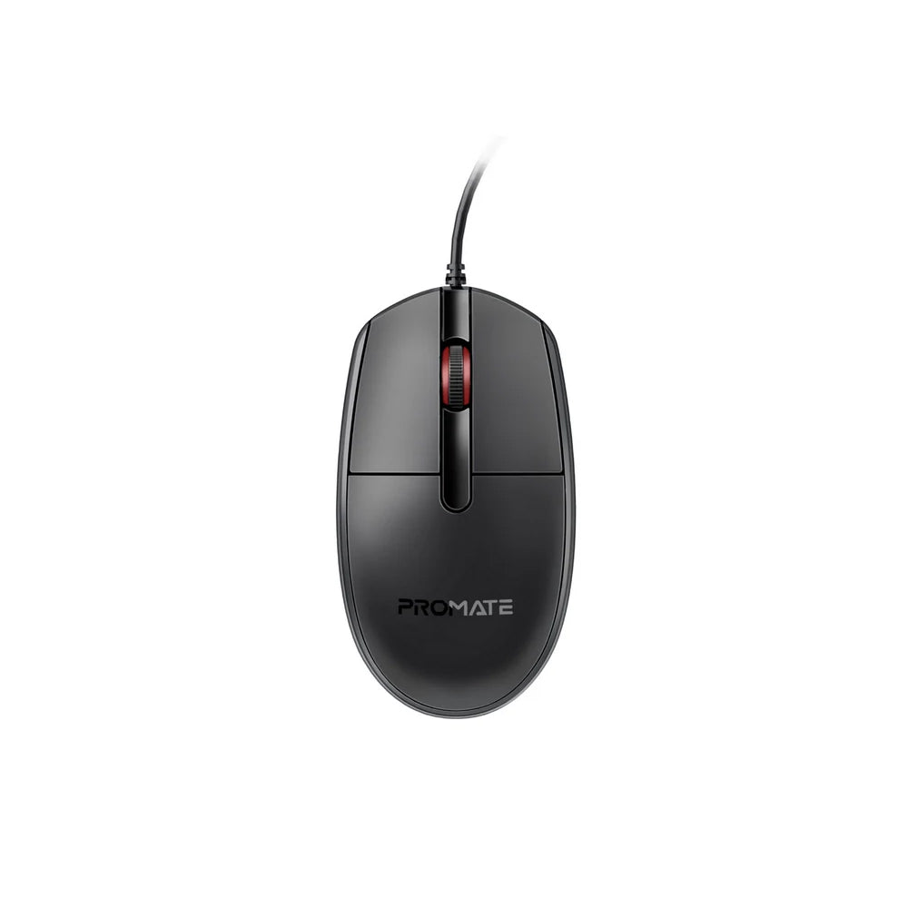 Promate CM-1200 Ergonomic Design Wired Optical Mouse