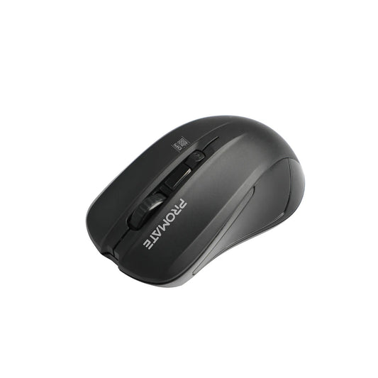 Promate Contour Comfort Performance Wireless Ergonomic Mouse - Black
