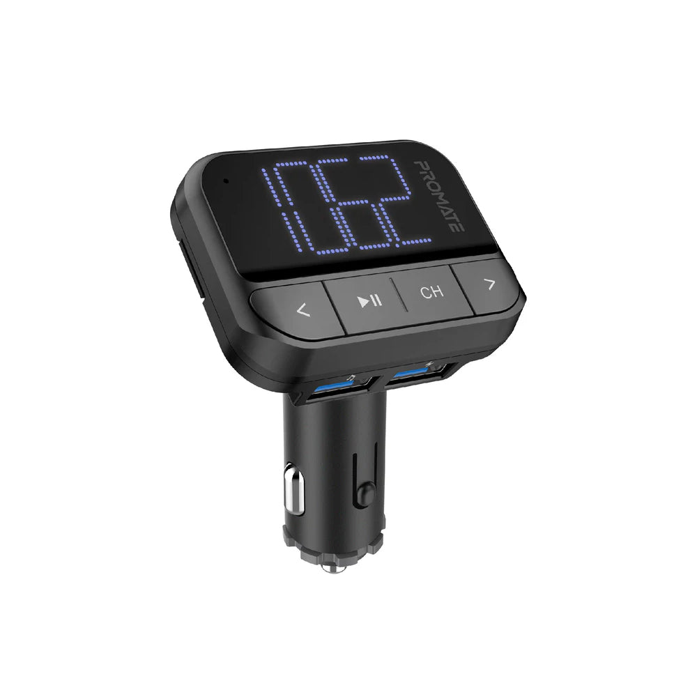 Promate ezFM-2 In-Car FM Transmitter with Dual USB Ports