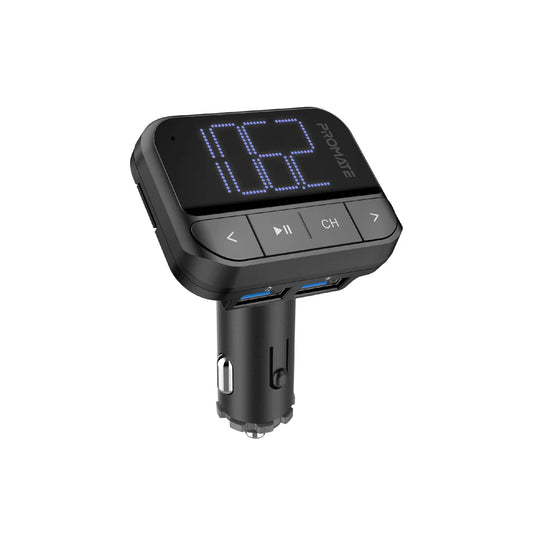Promate ezFM-2 In-Car FM Transmitter with Dual USB Ports