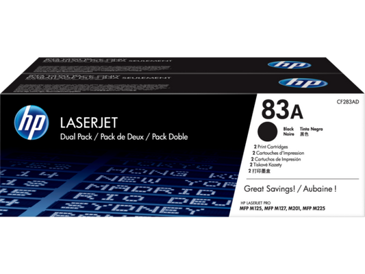 HP 83A Black Original LaserJet Toner Cartridge (CF283A)