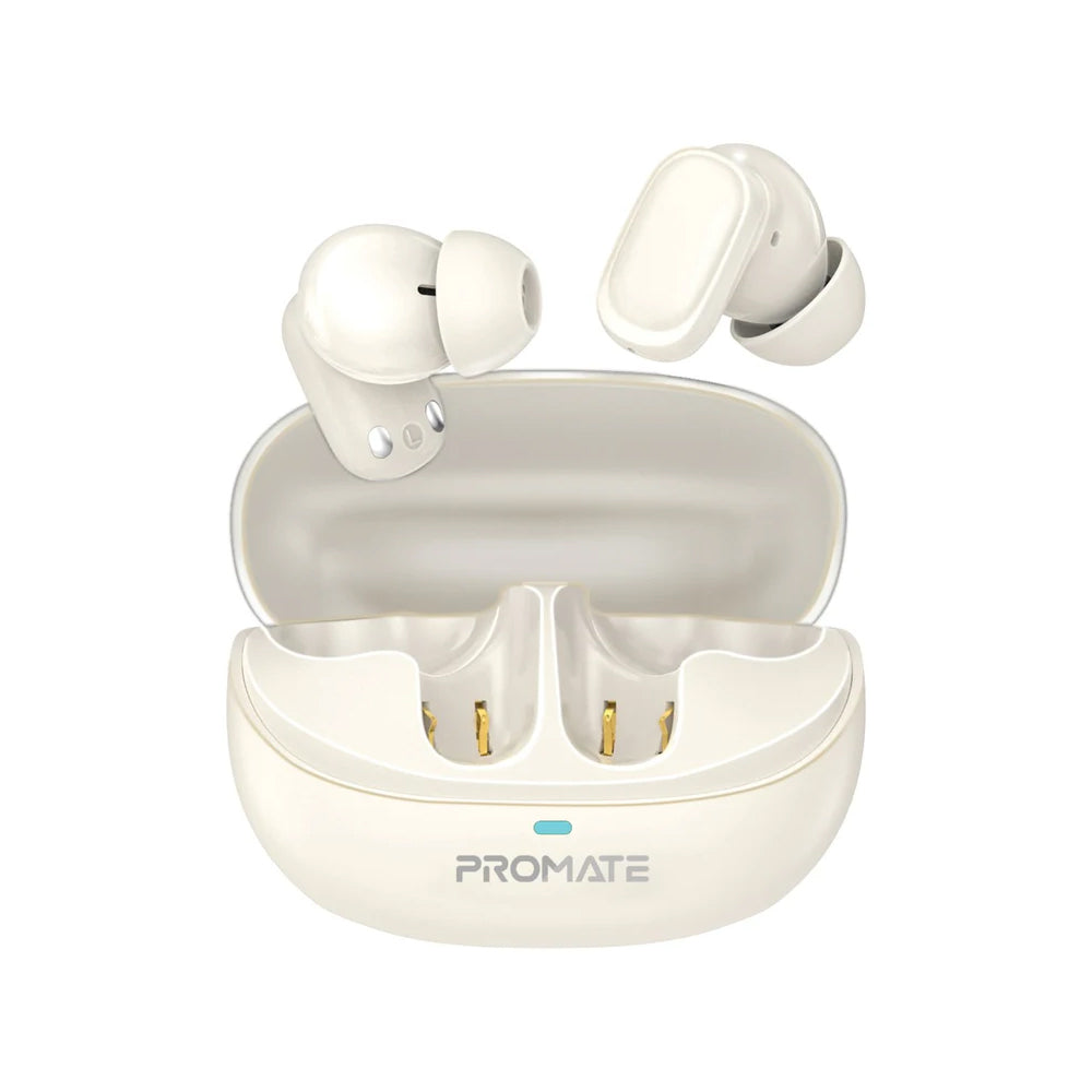 Promate Lush-Pro High-Definition TWS Earbuds with Intellitouch - White