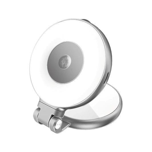 Promate MagHalo-Pro 360° Rotatable Ultra-Slim MagSafe Compatible Rechargeable LED Ring Light - Grey