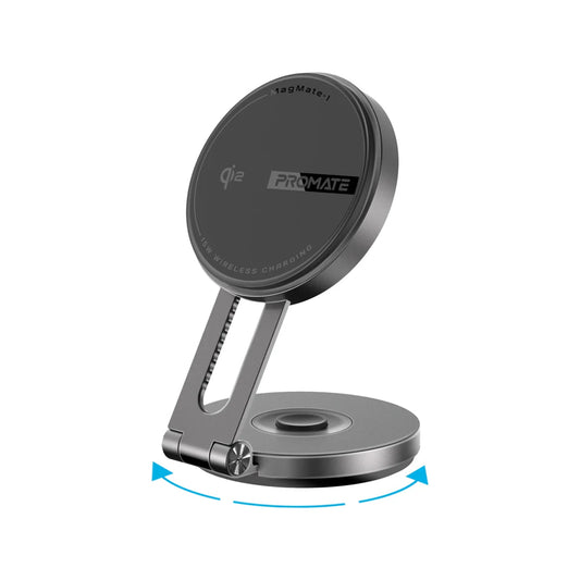 Promate MagMate-1 15W Qi2 Certified Extending Magnetic Wireless Smartphone Charging Mount