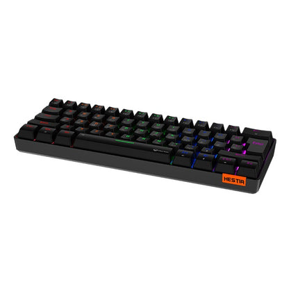 MeeTion MK005 Wired 60% Mini Gaming Mechanical Keyboard English-Arabic (BLACK)