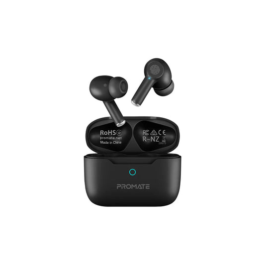 Promate ProPods High-Definition ANC TWS Earphones with intellitouch - Black