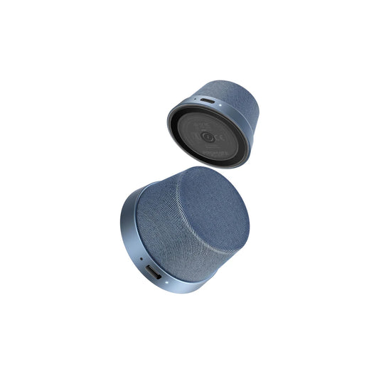 Promate Punch High-Fidelity Mini Bluetooth Speaker with MagSafe Compatible Base - Navy