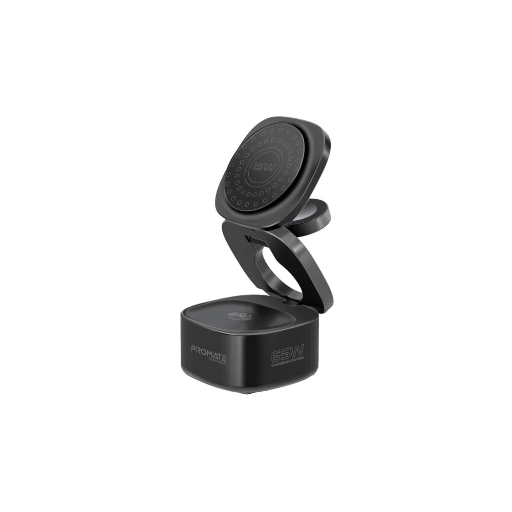 Promate Rubix-65W-UK 65W GaNFast™ Foldable MagSafe Compatible Wireless Charging Station