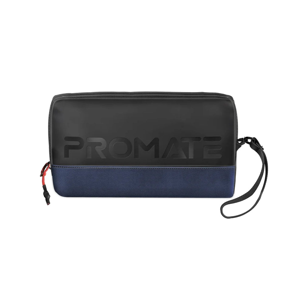 Promate Vali Lightweight Tech Essential Organizer Pouch Bag with Multiple Pockets - Blue
