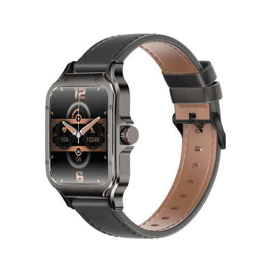 Promate XWatch-RM ActivLife™ Curved AMOLED Screen Smartwatch with BT Calling - Black