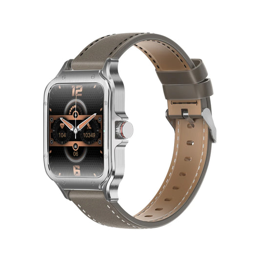 Promate XWatch-RM ActivLife™ Curved AMOLED Screen Smartwatch with BT Calling - Silver